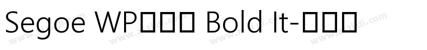 Segoe WP兰亭黑 Bold It字体转换